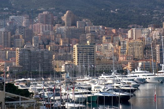 yachts in Monaco Harbour