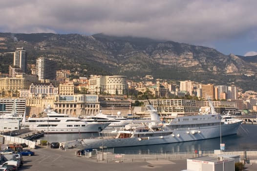 yachts in Monaco Harbour