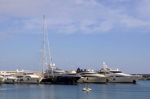 yachts in Monaco Harbour