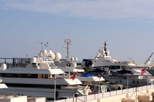 yachts in Monaco Harbour