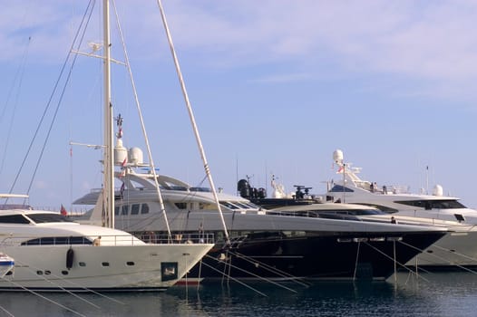 yachts in Monaco Harbour