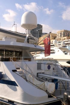 yachts in Monaco Harbour