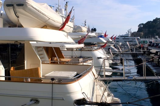 yachts in Monaco Harbour