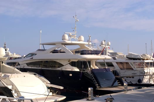 yachts in Monaco Harbour