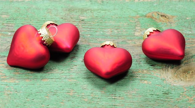 Red Christmas Hearts