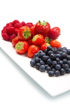 fresh berries on white background