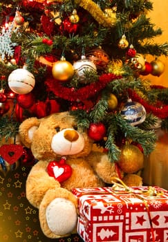 Gifts under the tree for Christmas day