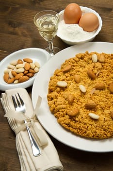 italian cake with almonds