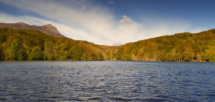 Lake Santa Fe, Montseny. Spain. Located in a beautiful setting of Barcelona.