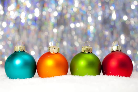 Colorful Christmas baubles