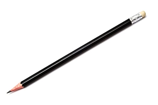 Black pencil isolated on white background