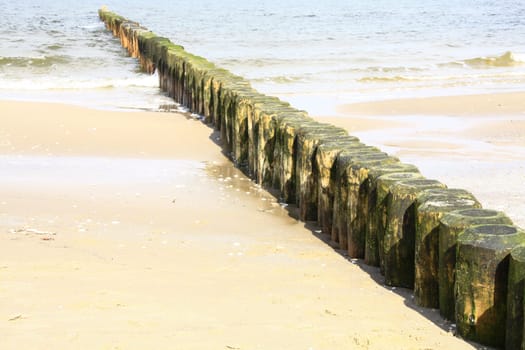 Stage on the Baltic Sea beach of the island of Usedom