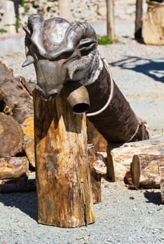 Ariete medieval castle for the assault, used in battle, medieval battering ram