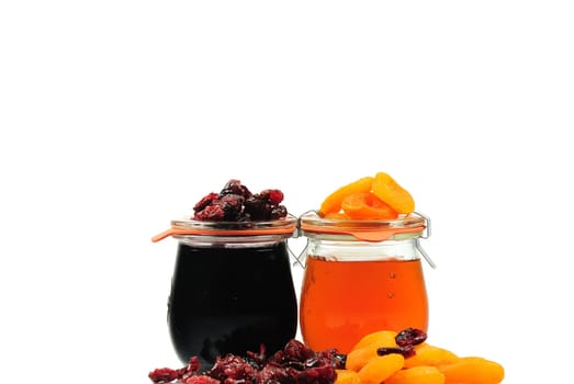 Apricots and cranberry jam