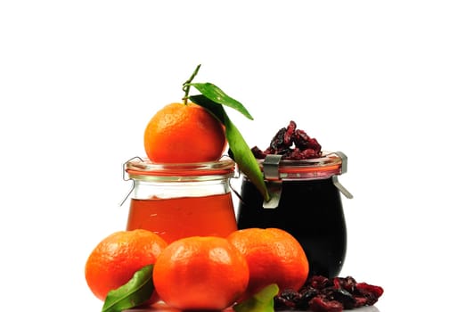 Oranges and cranberry jam