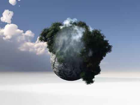 Illustration on the topic of science - fantasy - abstract world