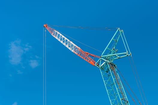 construction crane against a nice blue sky