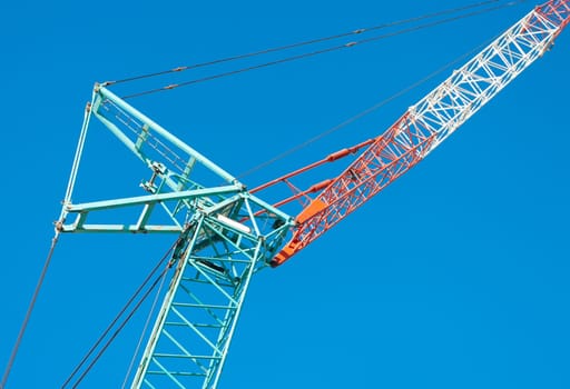 construction crane against a nice blue sky