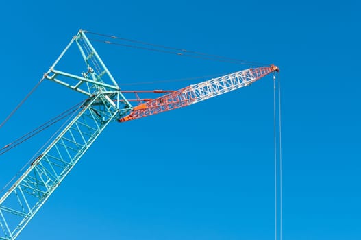 construction crane against a nice blue sky