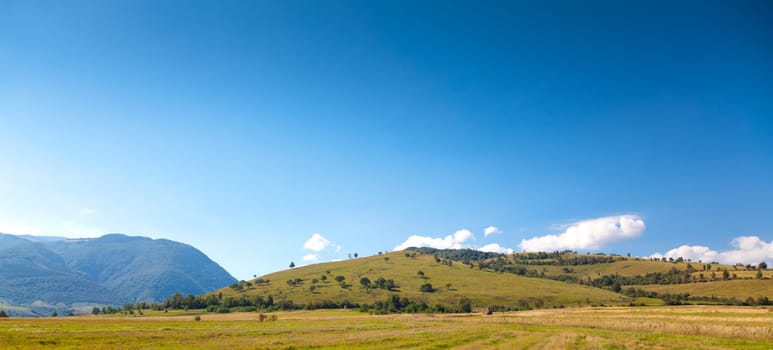Panoramic beautiful landscape in Retezat National Park, Romania.