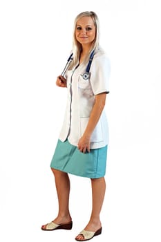 young woman dressed as a nurse