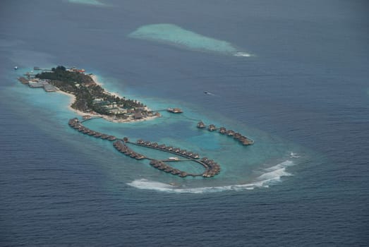 Maldives Island Aerial View