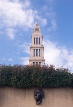 ALEXANDRIA, VA - DECEMBER 18:Washington Masonic Temple and memorial tower in Alexandria on December 18, 2011. This sculpture was dedicated in August 1982.