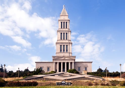 Washington Masonic Temple and memorial tower in Alexandria, Virginia. The tower was completed in 1932