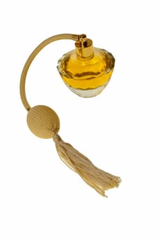 flacon with women&#039 s perfume on the white background