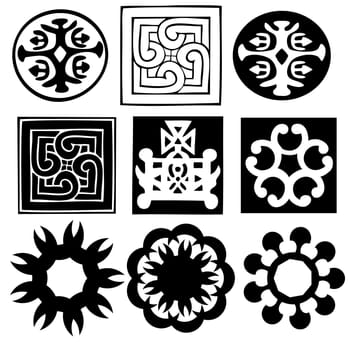 illustration of the various ornaments - abstract symbols