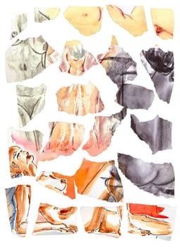 Abstract Collage - Vague Memories - drawings - digitally modified