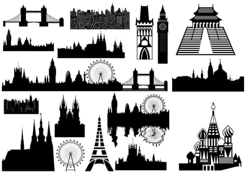 Various landmarks - London, Prague, Paris, Russia - Russian Orthodox cloister
