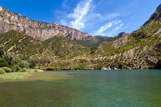 Les Escales reservoir. Tremp Lerida Catalonia Spain.