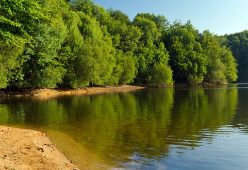 Lake Santa Fe, Montseny. Spain. Located in a beautiful setting of Barcelona.