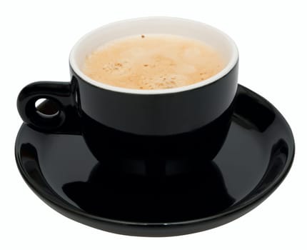 Black Cup of Coffee Isolated on White