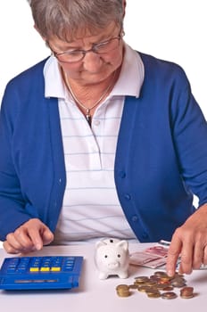 Senior citizen counts pension