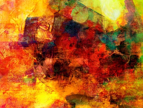 Mixed Media Collage - Abstract Background