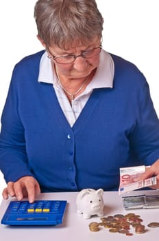 Senior citizen counts pension