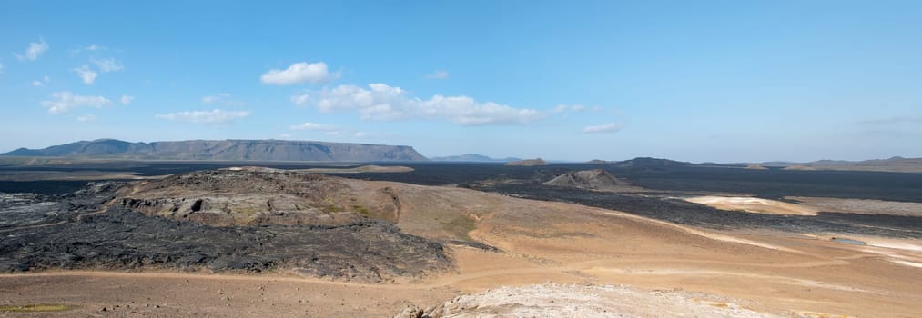 overview of the Krafla volcano in Iceland