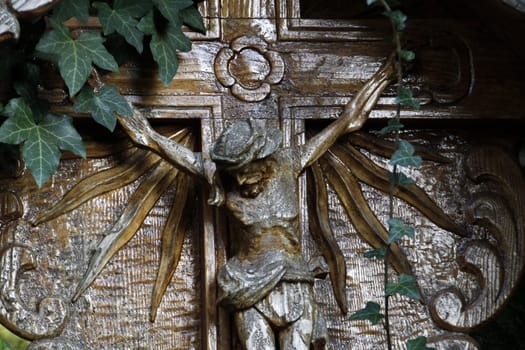 Jesus Christ in a cemetery