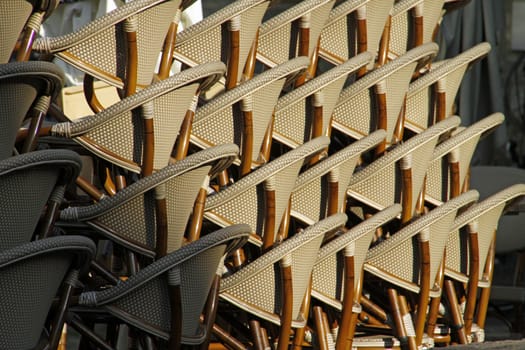 Stacked chairs