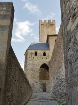 Castle of Carcassonne, France. Europe. Input from the Cité.