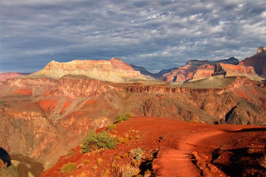 Early morning light illuminates the Grand Canyon in northern Arizona.