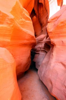 South entrance to Antelope Canyon in the deserts of Arizona.