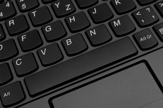 Detail of Keyword and Touchpad of Notebook