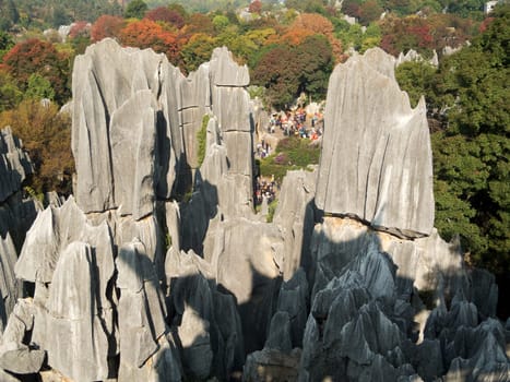 Shilin Stone Forest,Kunming,popular tourist destination in Yunnan Province,China