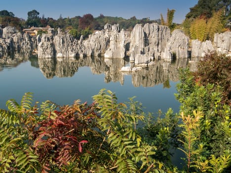 Shilin Stone Forest,Kunming,popular tourist destination in Yunnan Province,China