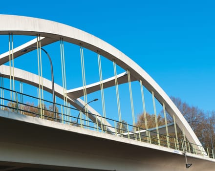 concrete arch bridge over the Twente canal in Hengelo, Netherlands