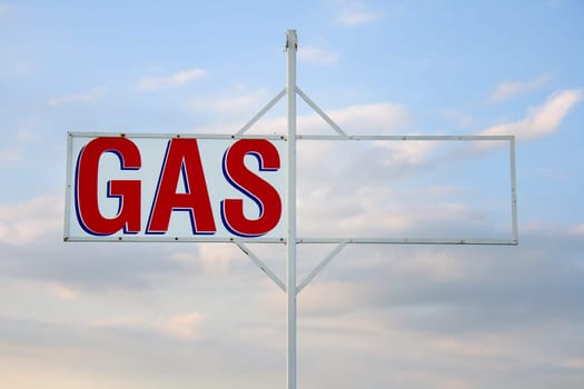 Old sign at a gas station