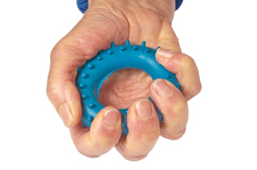 Hand with massage ring